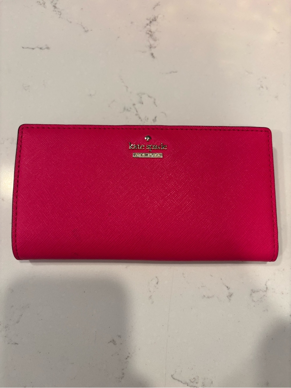 kate spade hot pink continental wallet